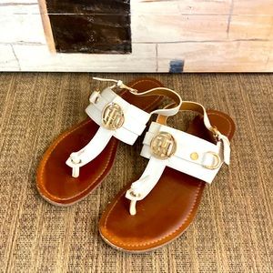 TH Flat Sandals w Gold Buckle